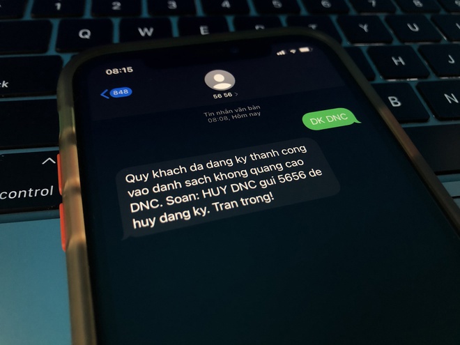 Người dùng có thể nhắn tin đến tổng đài 5656 để tham gia danh sách không nhận tin nhắn, cuộc gọi quảng cáo hoặc phản ánh tin nhắn, cuộc gọi rác.