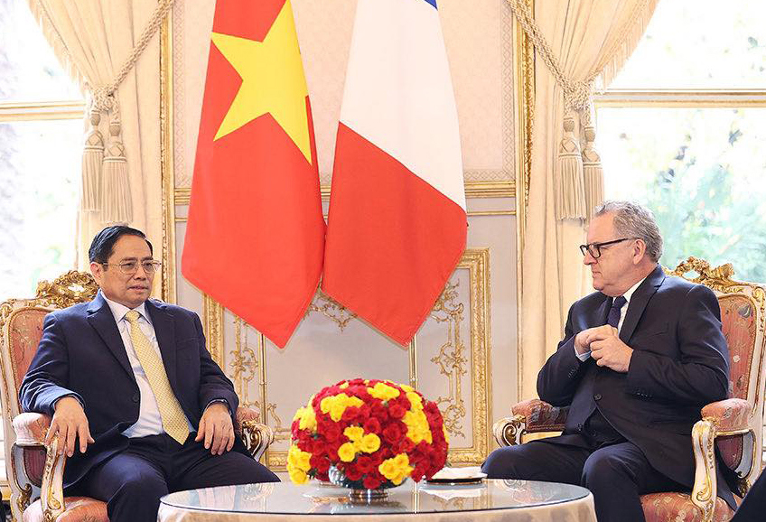 Cuộc hội kiến giữa&nbsp;Thủ tướng Ch&iacute;nh phủ Việt Nam Phạm Minh Ch&iacute;nh với Chủ tịch Quốc hội Ph&aacute;p Richard Ferrand.