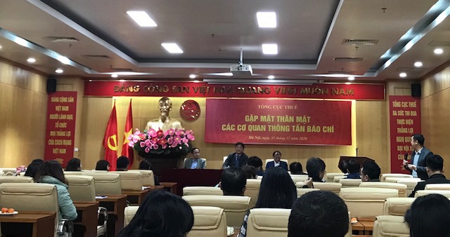 Tổng cục Thuế gặp mặt các cơ quan thông tấn báo chí sáng 31/12/2020.