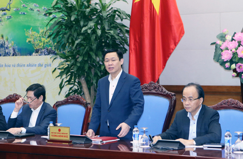 Phó Thủ tướng Vương Đình Huệ chủ trì cuộc họp để chuẩn bị cho Hội nghị lần thứ 2 của Thủ tướng Chính phủ với doanh nghiệp dự kiến tổ chức vào cuối tháng 3/2017. Nguồn: Internet