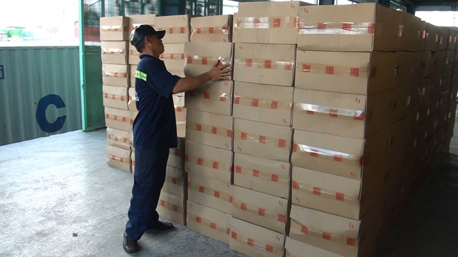 Hơn 1 triệu gói thuốc lá lậu bị lực lượng chức năng thu giữ. Ảnh: CAND