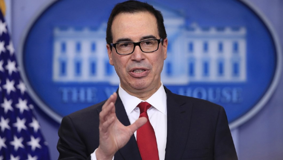 Bộ trưởng Tài chính Mỹ Steven Mnuchin. Nguồn: AP