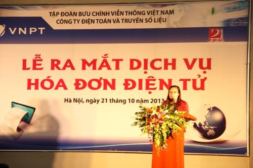 Lễ ra mắt dịch vụ hóa đơn điện tử. Nguồn: internet