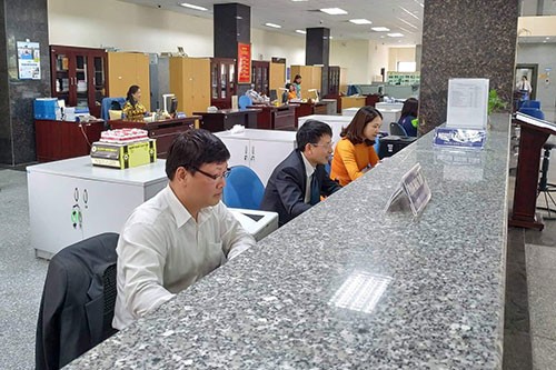 Tại các đơn vị thuộc và trực thuộc KBNN Hải Phòng không còn phát sinh thu, chi tiền mặt tại đơn vị. Ảnh: H.T