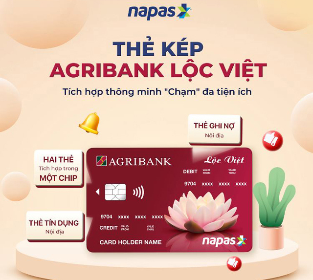 Thẻ Lộc Việt "Một chạm-hai ứng dụng-đa tiện ích"