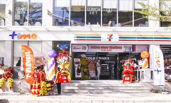 Một hangout của Timo được tích hợp với cửa hàng tiện lợi 7-Eleven tại Quận 7 TP. Hồ Chí Minh.