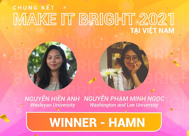 Quán Quân chương trình Make It Bright tại Việt Nam – Đội HAMN.
