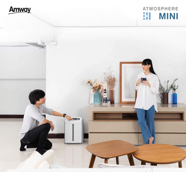 Máy lọc không khí Atmosphere Mini™ với khả năng loại bỏ hiệu quả đến 99.99% bụi mịn, vi khuẩn, vi rút