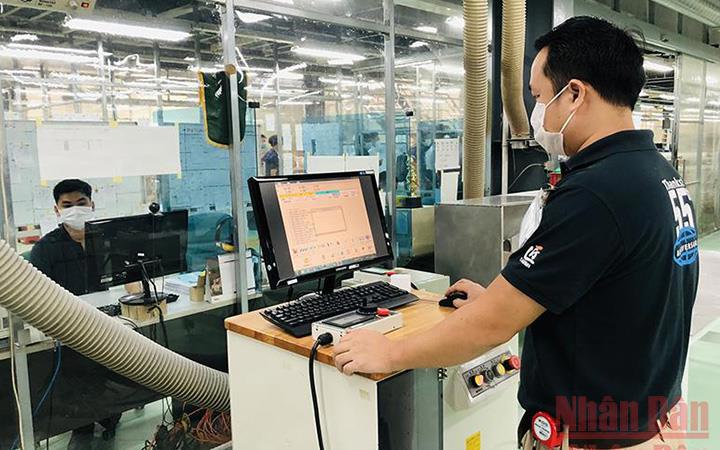 Sản xuất tại một doanh nghiệp ở khu công nghiệp Biên Hòa 2, tỉnh Đồng Nai. (Ảnh minh họa: Thiên Vương).