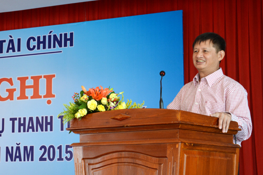 Chánh thanh tra Bộ Tài chính Trần Văn Vượng phát biểu khai mạc.