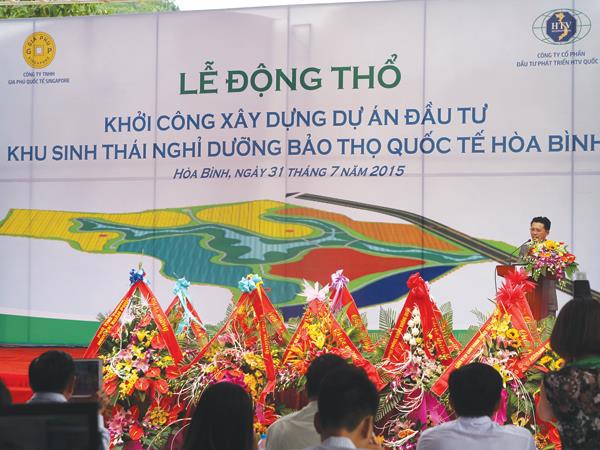 Dự án Khu sinh thái nghỉ dưỡng Bảo Thọ quốc tế Hòa Bình là dự án nghỉ dưỡng lớn nhất vùng Tây Bắc. Nguồn: internet