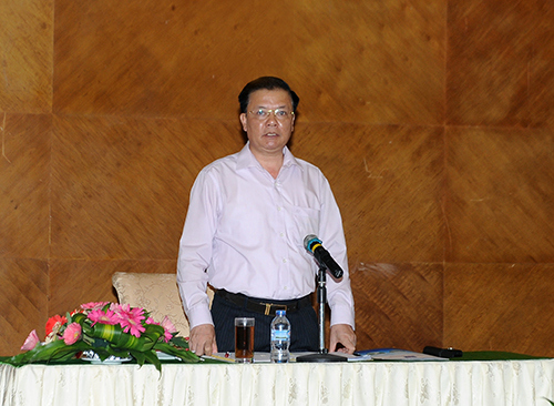 Bộ trưởng phát biểu tại buổi làm việc. Nguồn: mof.gov.vn