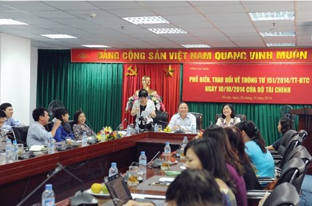 Tổng cục Thuế họp báo phổ biến, trao đổi chính sách thuế mới.