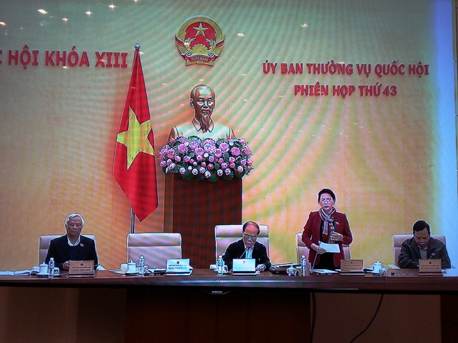 Phó Chủ tịch Quốc hội Nguyễn Thị Kim Ngân phát biểu kết luận. Ảnh: H.Huệ