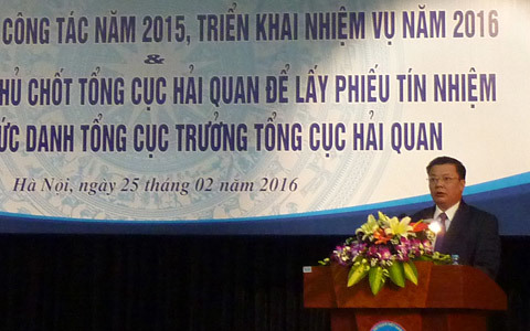 Bộ trưởng Đinh Tiến Dũng phát biểu chỉ đạo tại hội nghị. Ảnh: Hải Anh