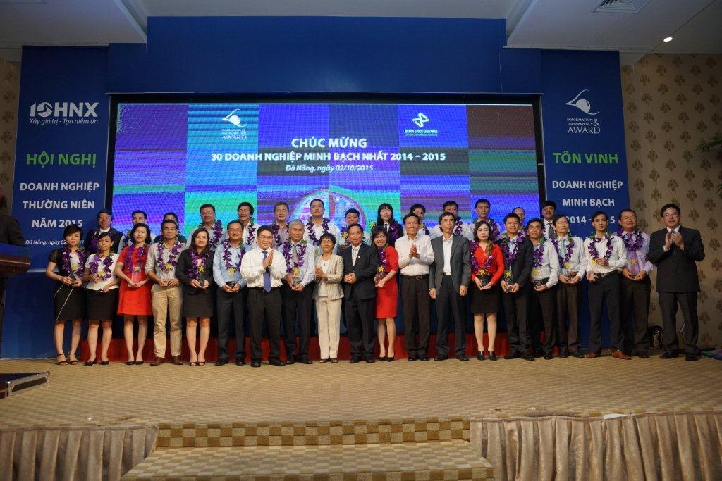 30 doanh nghiệp minh bạch nhất 2014-2015.