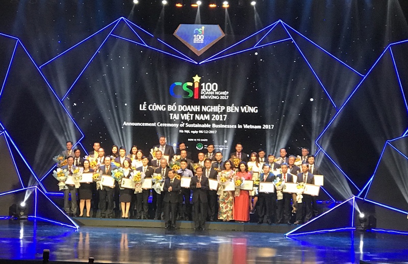 Lễ công bố doanh nghiệp phát triển bền vững tại Việt Nam 2017 (Ảnh: M.P)
