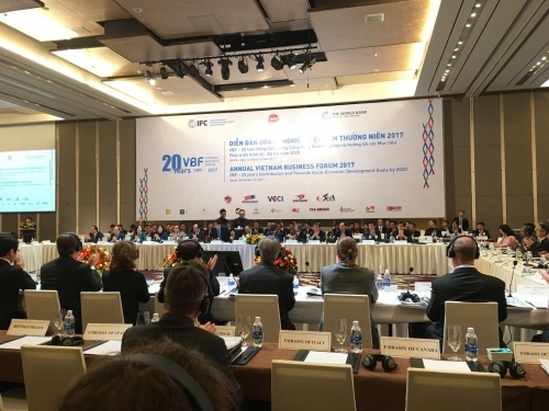 Quang cảnh Diễn đàn Doanh nghiệp Việt Nam năm 2017.