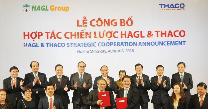 Tối ngày 08/08/2018, CTCP Ô tô Trường Hải (Thaco) và CTCP Hoàng Anh Gia Lai (mã HAG) đã ký kết hợp tác chiến lược.