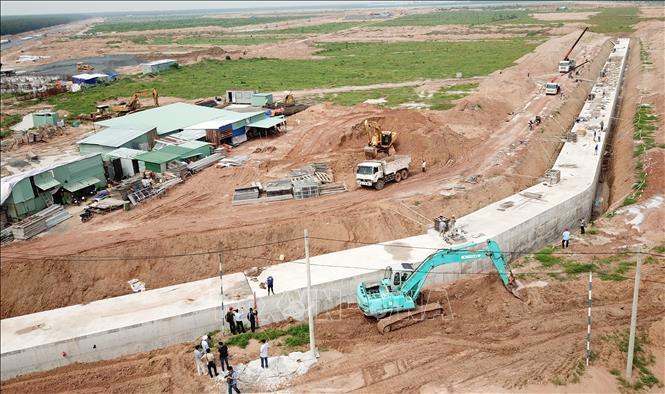 Khu tái định cư Lộc An-Bình Sơn được tỉnh Đồng Nai xây dựng để tái định cư phục vụ Dự án Sân bay Long Thành. Ảnh: Công Phong/TTXVN