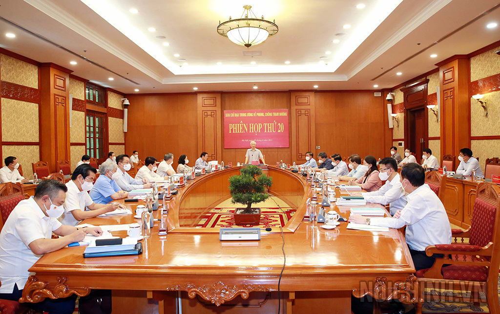 Phiên họp 20 Ban Chỉ đạo Trung ương về phòng, chống tham nhũng, tiêu cực. Nguồn: noichinh.vn