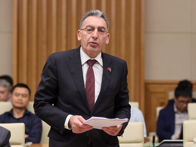 Ông Zafer Mustafaeglu, Giám đốc Khối Nghiệp vụ về Tài chính, Năng lực Canh Tranh và Đổi mới sáng tạo, Khu vực Đông Á-Thái Bình Dương, Ngân hàng Thế giới (WB). Ảnh VGP/Nhật Bắc.