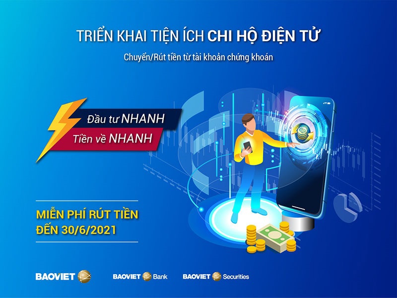 BAOVIET Bank miễn phí rút tiền cho khách hàng của Chứng khoán Bảo Việt - Ảnh 1
