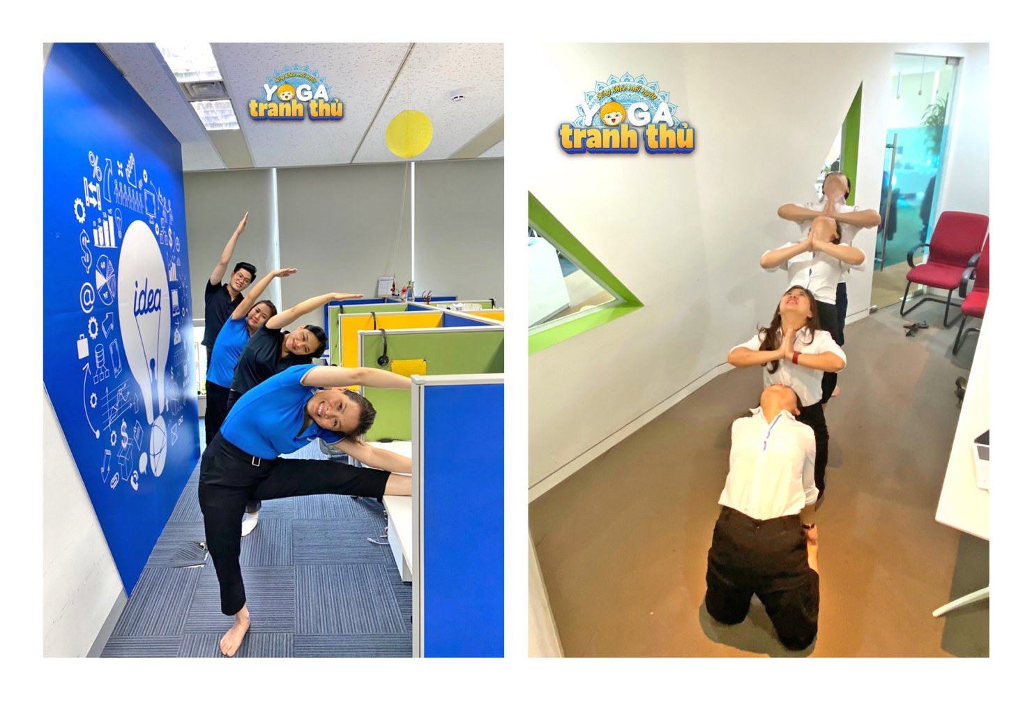 Yoga tranh thủ vừa khỏe lại vừa vui, gắn kết tình đồng nghiệp là trào lưu được dân công sở hưởng ứng sôi nổi.
