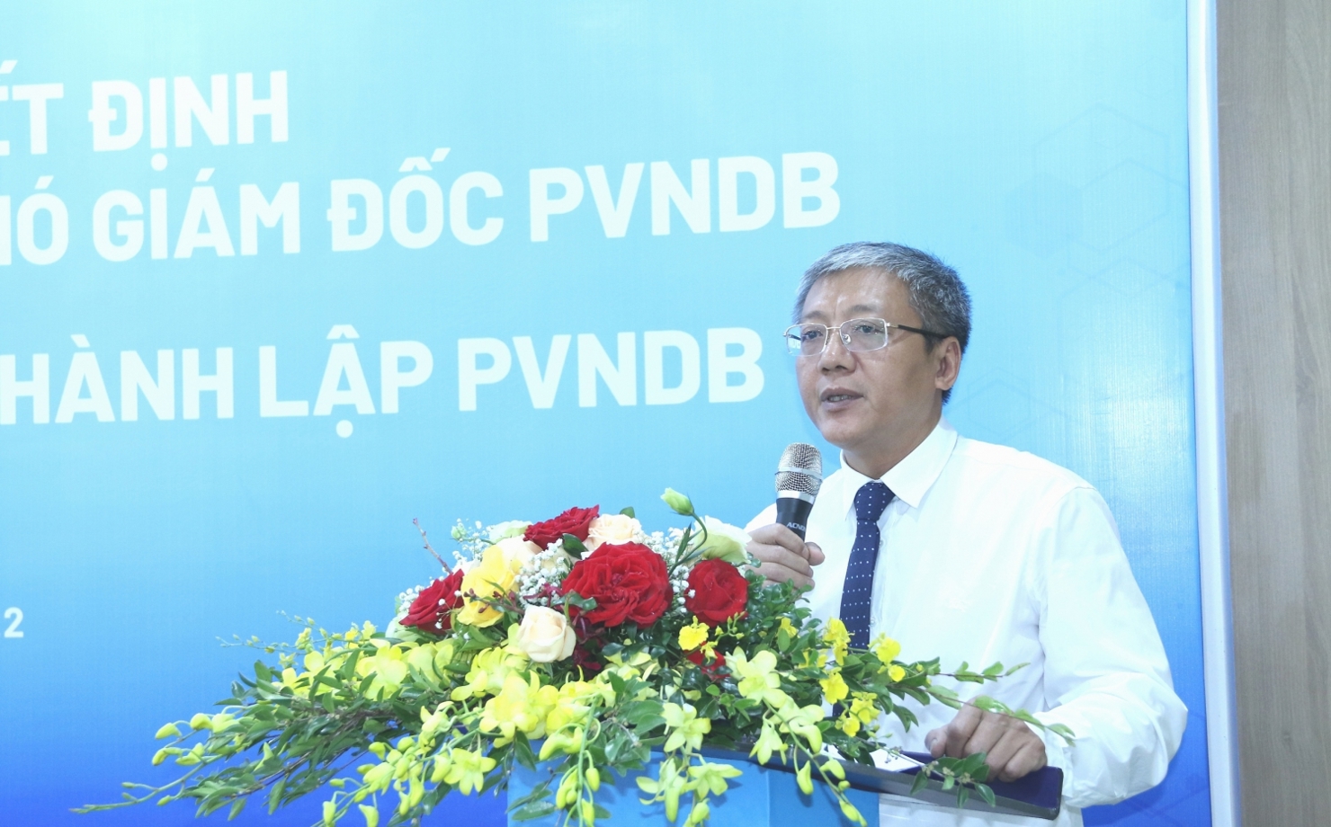 Giám đốc PVNDB Phan Kiến Anh phát biểu tại buổi lễ.