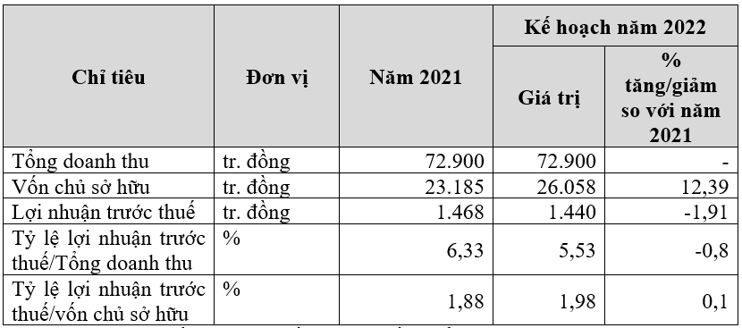 Nguồn: Nghị quyết Đại hội đồng cổ đông thường niên năm 2022 của TODIMAX.