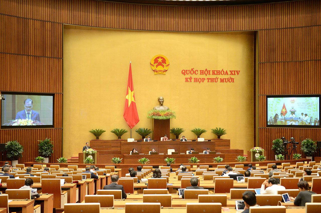 Toàn cảnh Kỳ họp thứ 10, Quốc hội khóa XIV. Nguồn: quochoi.vn