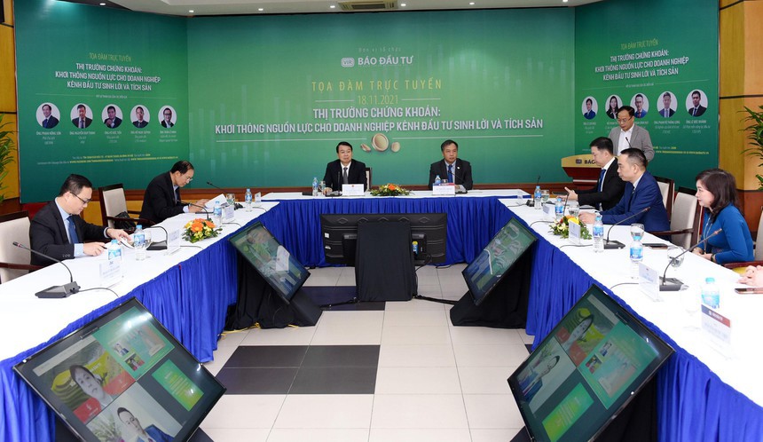 To&agrave;n cảnh tọa đ&agrave;m "Thị trường chứng kho&aacute;n: Khơi th&ocirc;ng nguồn lực cho doanh nghiệp, k&ecirc;nh đầu tư sinh lời v&agrave; t&iacute;ch sản".