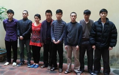 Các đối tượng bị tạm giữ tại cơ quan điều tra. Nguồn: khampha.vn