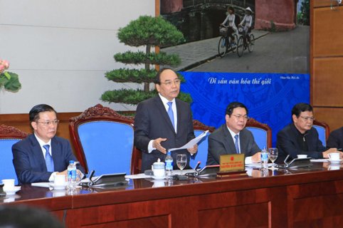 Phó Thủ tướng Nguyễn Xuân Phúc, Trưởng Ban Chỉ đạo 389 quốc gia tại Hội nghị trực tuyến toàn quốc, tổng kết công tác năm 2015 và phương hướng, nhiệm vụ công tác năm 2016. Nguồn: VGP/Lê Sơn