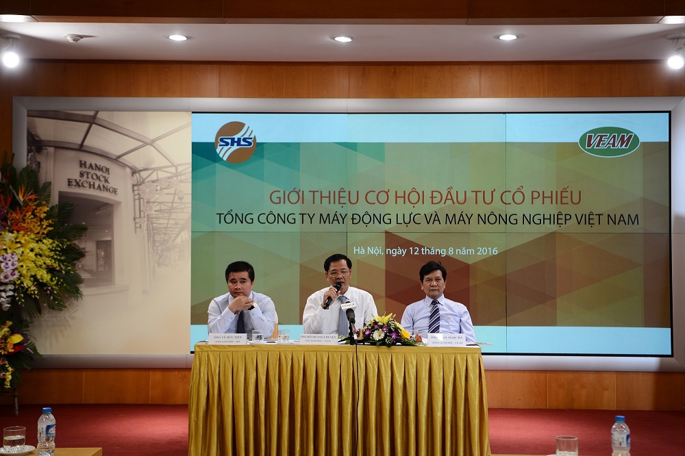 Toàn cảnh buổi giới thiệu về cơ hội đầu tư cổ phiếu VEAM. Nguồn: hnx.vn