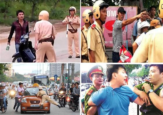 Thời gian qua, hành vi chống người thi hành công vụ diễn biến theo hướng manh động, coi thường pháp luật. Nguồn: internet