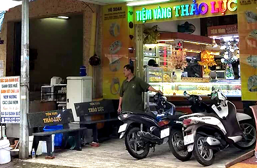 Tiệm vàng Thảo Lực - nơi người dân đổi 100 USD bị phạt 90 triệu đồng. Ảnh: Cửu Long/vnexpress.net