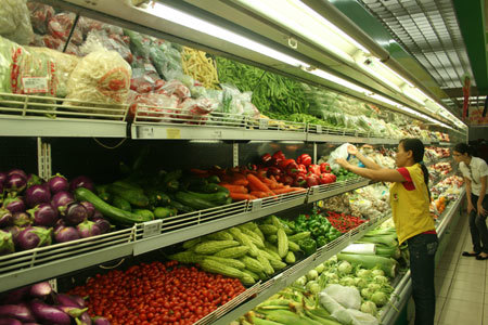 CPI tháng 4/2014 tăng nhẹ 0,08% so với tháng 3, trong đó, nhóm hàng hoá là thực phẩm tăng 0,27%