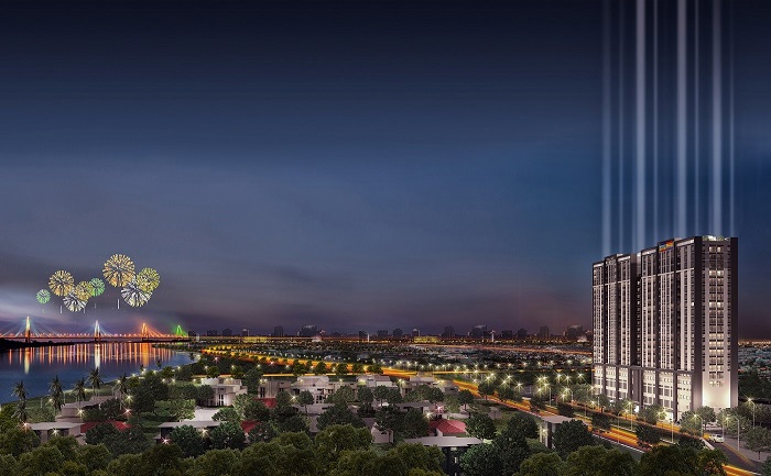 Tầm view tuyệt mỹ của Tây Hồ River View ra cầu Nhật Tân.