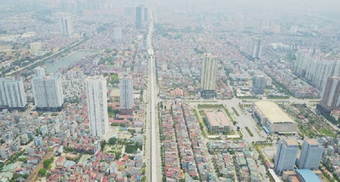 Quận Hà Đông nhìn từ trên cao.