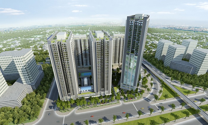 Phối cảnh tổng thể dự án Thăng Long Capital Premium