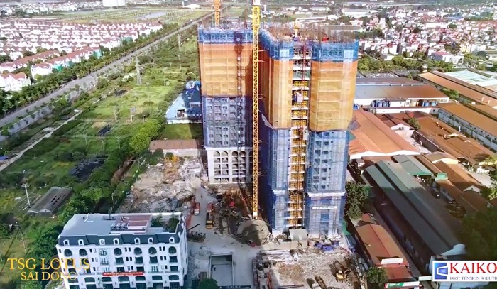 TSG Lotus Sài Đồng cất nóc vượt tiến độ
