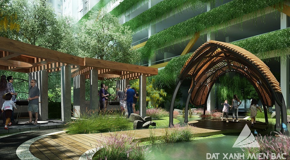 Không gian xanh trong lành trong dự án Seasons Avenue