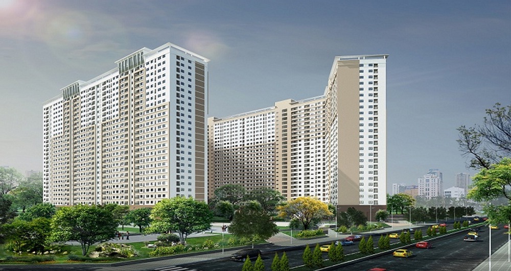 Phối cảnh tổ hợp căn hộ, thương mai dịch vụ của dự án Xuân Mai Sparks Tower. Nguồn: PV.