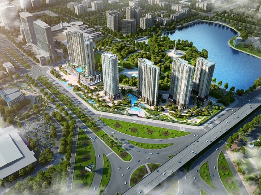 Dự án D’.Capitale ôm trọn 3 mặt tiền hướng ra 3 tuyến đường đắt giá: Trần Duy Hưng, Khuất Duy Tiến và Hoàng Minh Giám.