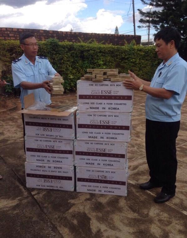 Thuốc lá lậu bị thu giữ. Nguồn: PV.