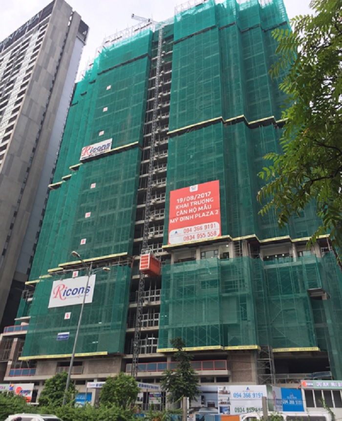 Hình ảnh công trường Mỹ Đình Plaza cập nhật ngày 30.09.2017, đã xây đến tầng 27.