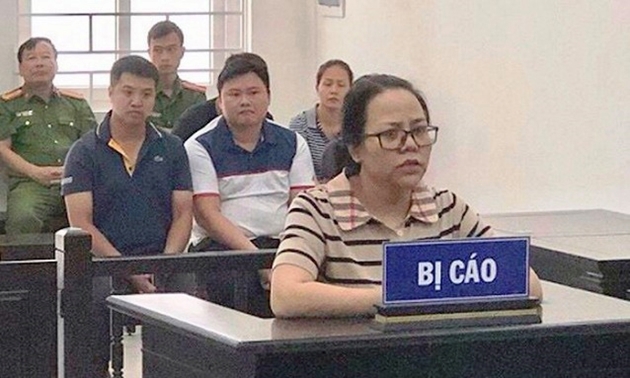 Bị cáo Triệu Ngọc Diệp tại phiên tòa. 
