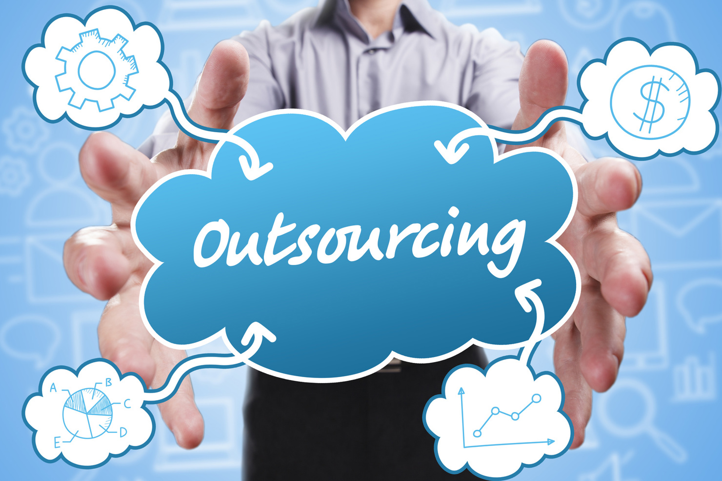Dịch vụ thuê ngoài hay thuê ngoài dịch vụ (outsourcing) phát triển cùng với ngành công nghệ số. Nguồn: internet