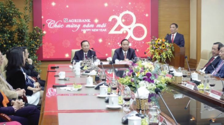 Ban lãnh đạo Agribank gặp mặt đầu xuân 2020.